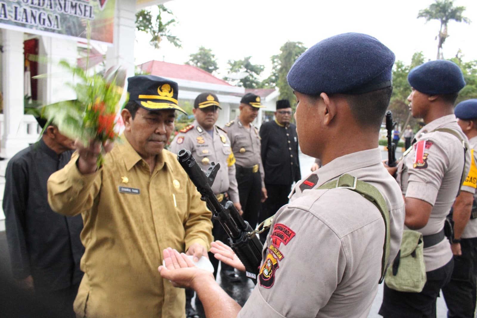 Tiba di Langsa, 60 personel BKO Brimob Sumsel dipesijuek