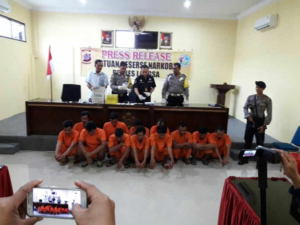 Polres Langsa ungkap 10 kasus narkotika dan amankan 13 tersangka