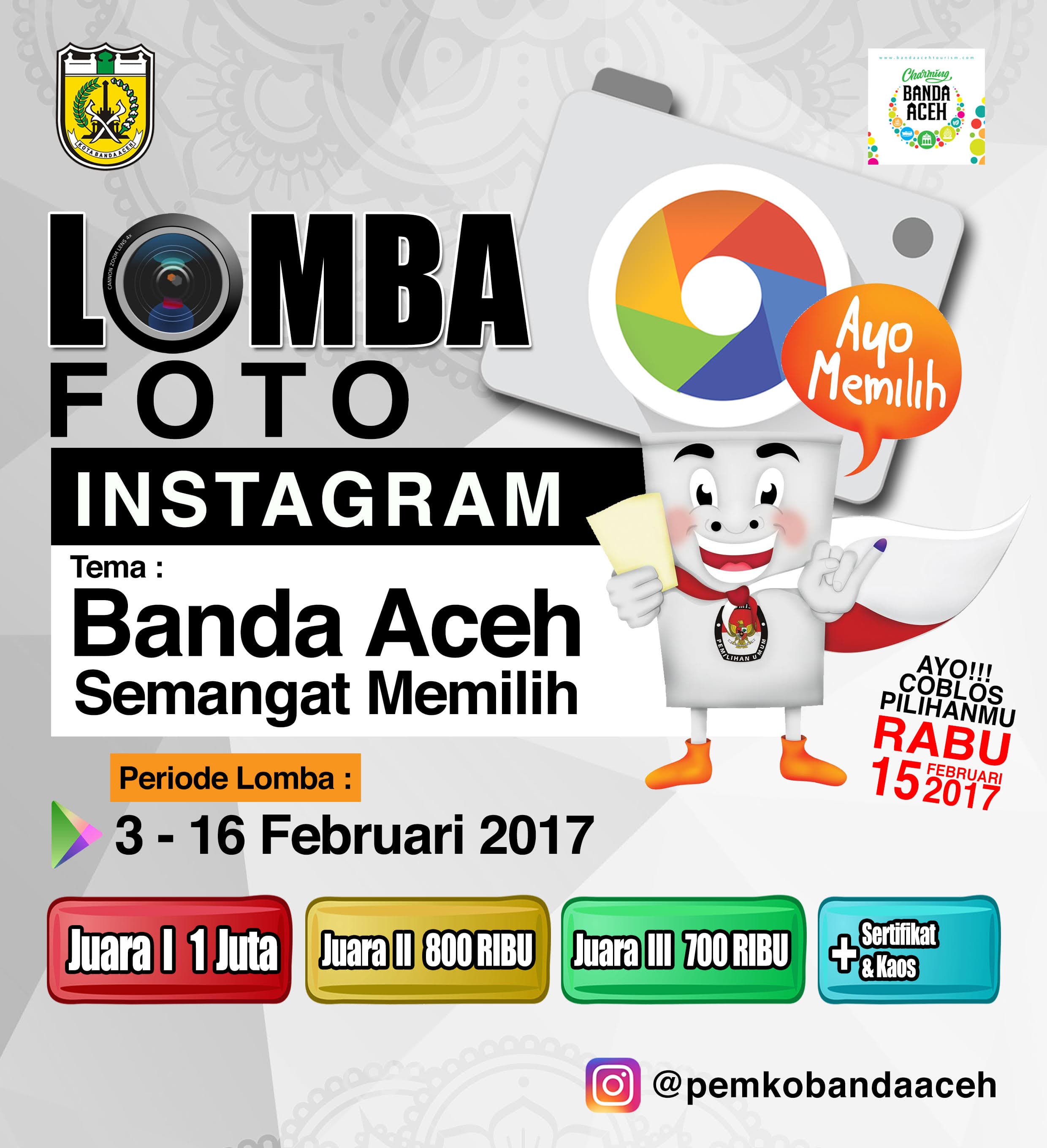 Jelang pilkada, Pemko Banda Aceh gelar lomba foto Instagram