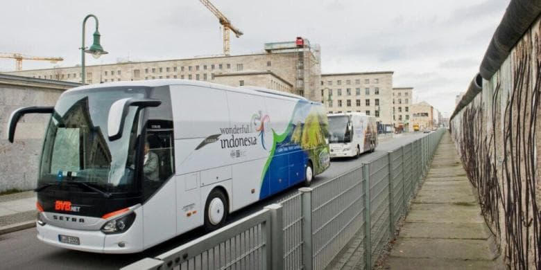 Bus “Wonderful Indonesia” jadi perhatian warga Jerman