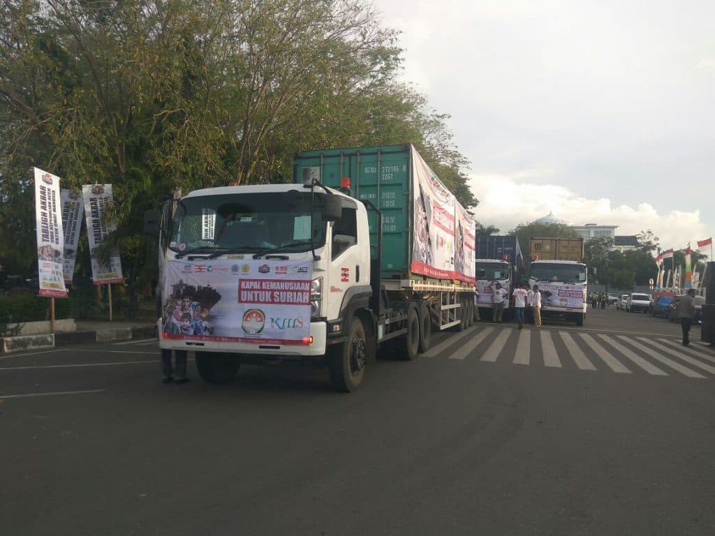 Dari Aceh 1000 Ton beras diberangkatkan ke pengungsi Suriah