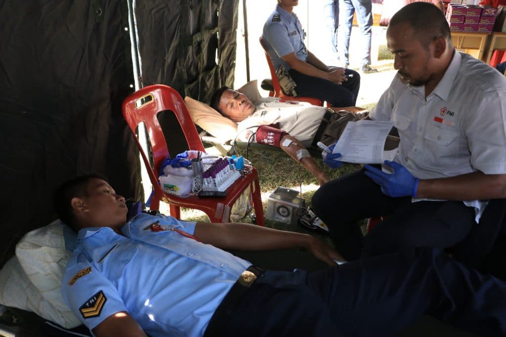 Sambut Hari Bhakti ke 71, TNI AU gelar donor darah