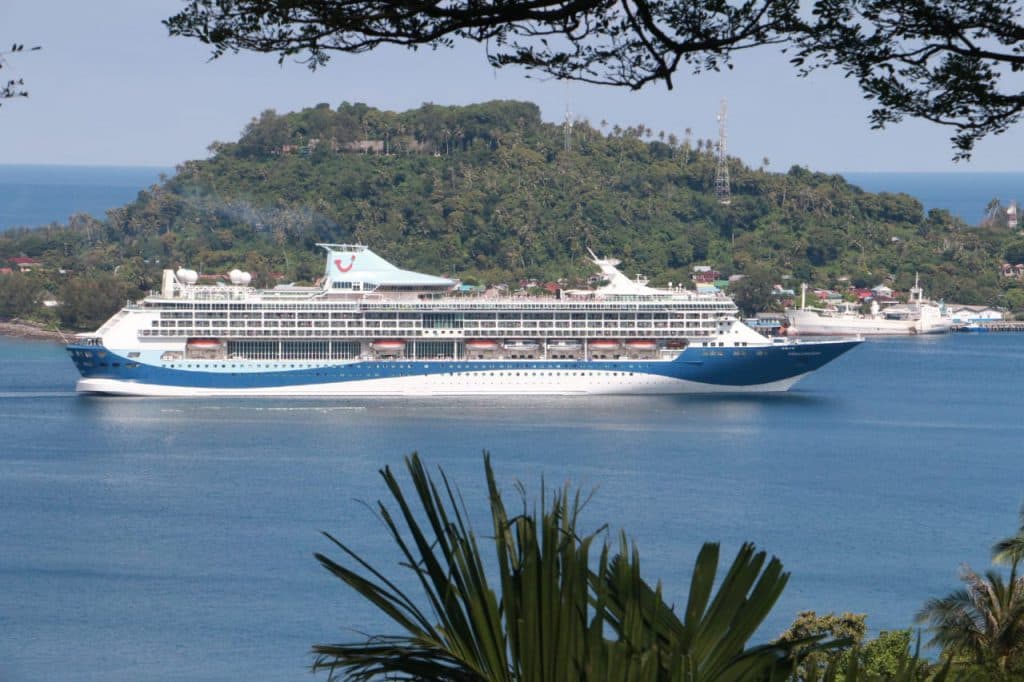 BPKS Sabang Resmi Tunda Kedatangan Kapal Pesiar MS Artania 