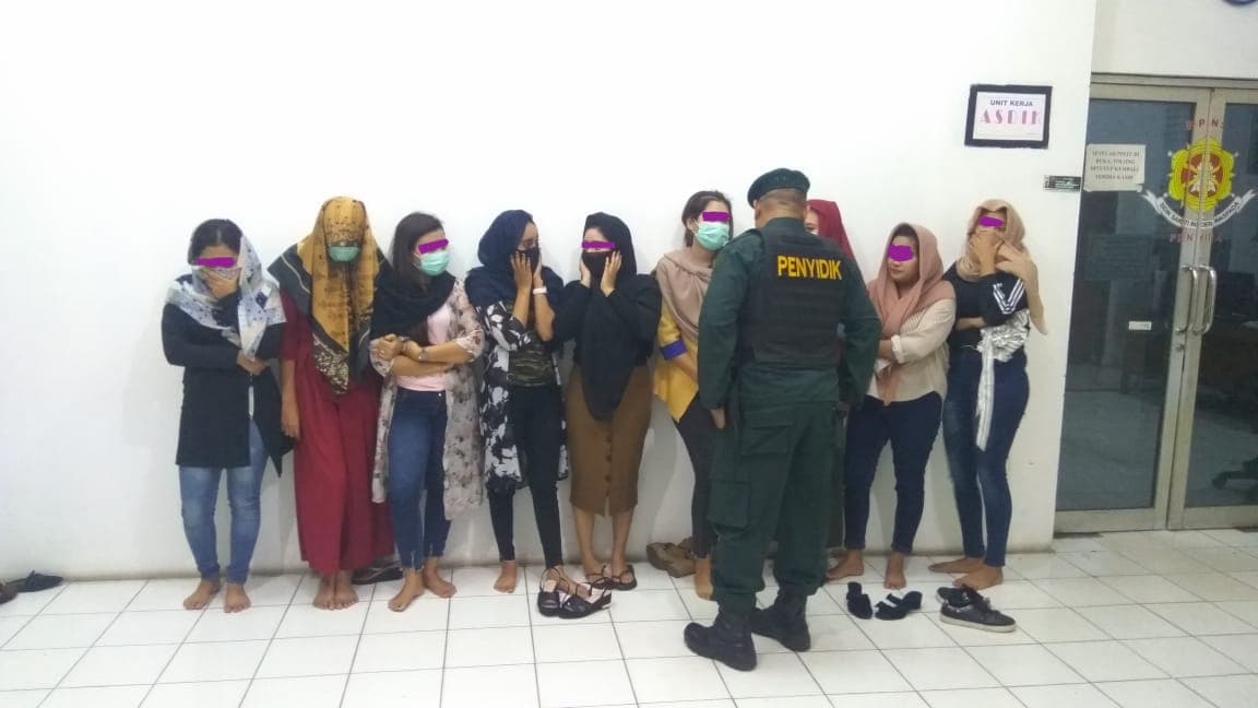 Diduga PSK, WH Amankan 9 Wanita dari Hotel di Kawasan Lampineueng