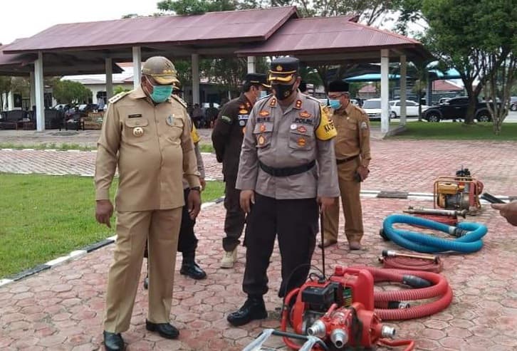 Antisipasi Karhutla, Polres Aceh Singkil Gelar Apel dan Simulasi