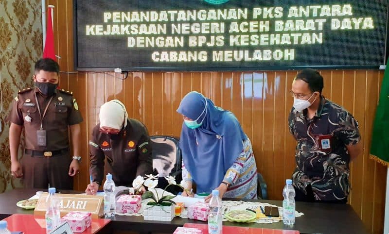 BPJS Kesehatan Jalin PKs Dengan Kejari dan DPMPTSP Abdya, Ini Tujuannya