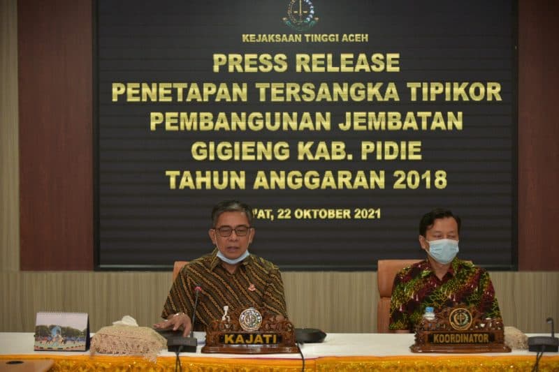 Kepala Disnakermobduk Aceh Jadi Tersangka Dugaan Korupsi Jembatan Gigieng