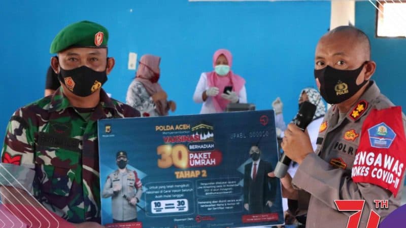 Dua Warga Dapat Umrah Gratis, Kapolres Aceh Singkil Ajak Warga Lain Ikuti Vaksinasi