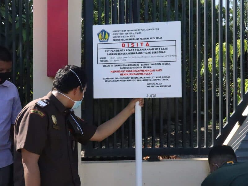 Nunggak Pajak, KKP Sita Aset PT ABC di Aceh Besar