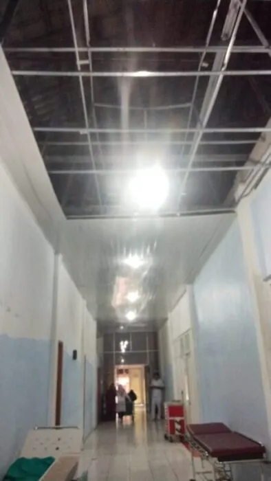 Angin Kencang Rusak Atap Ruang Operasi RSUD Munyang Kute