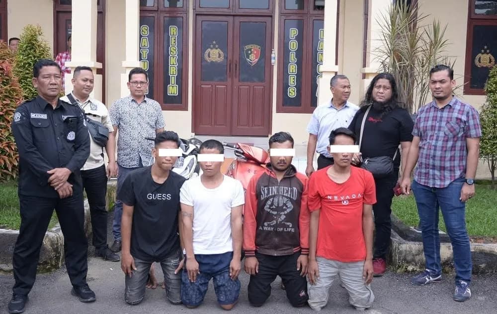 Peras Sopir Truk, 4 Preman di Langsa Digulung Polisi