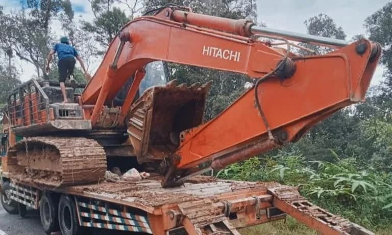 Polisi Tangkap Penambang Ilegal di Pidie, Alat Berat Turut Disita