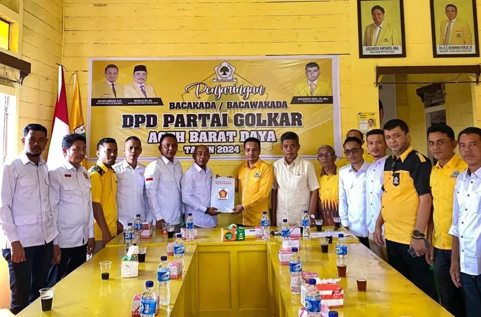 Dr Safaruddin Resmi Mendaftar ke DPD II Golkar Abdya Sebagai Bacalon Bupati
