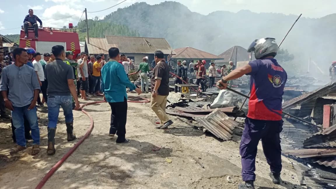 15 Unit Rumah Warga di Pegasing Aceh Tengah Terbakar
