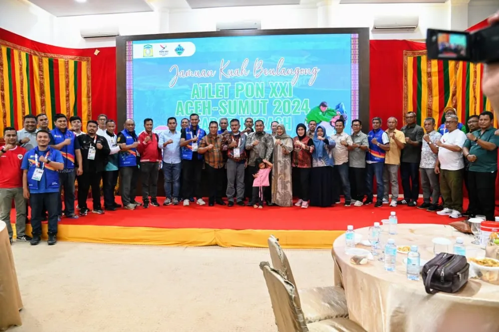 Pj Bupati Iswanto Jamu Atlet Kurash PON 2024 dengan Menu Kuah Beulangong