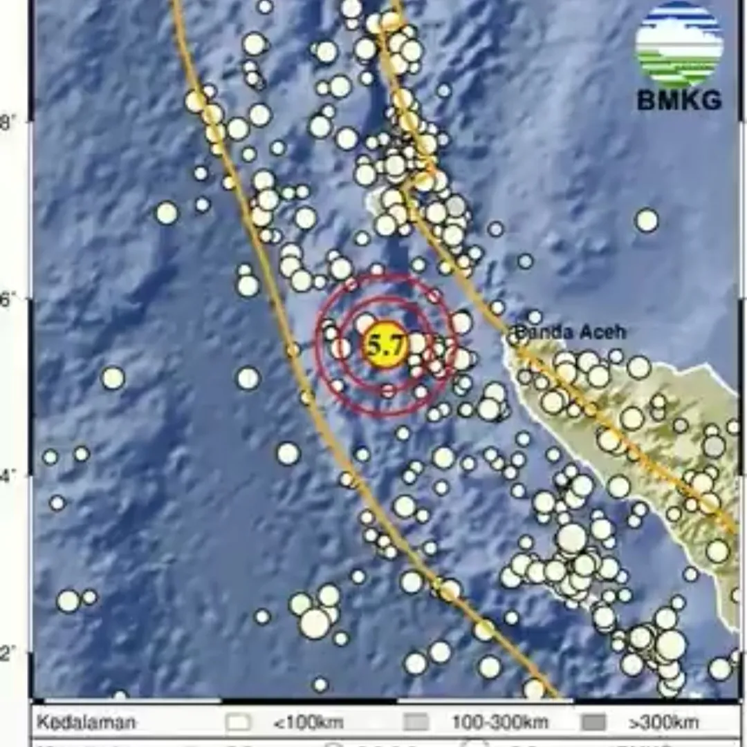 Gempa Magnitudo 5,8 Guncang Banda Aceh, Getaran Terasa Hingga Sabang