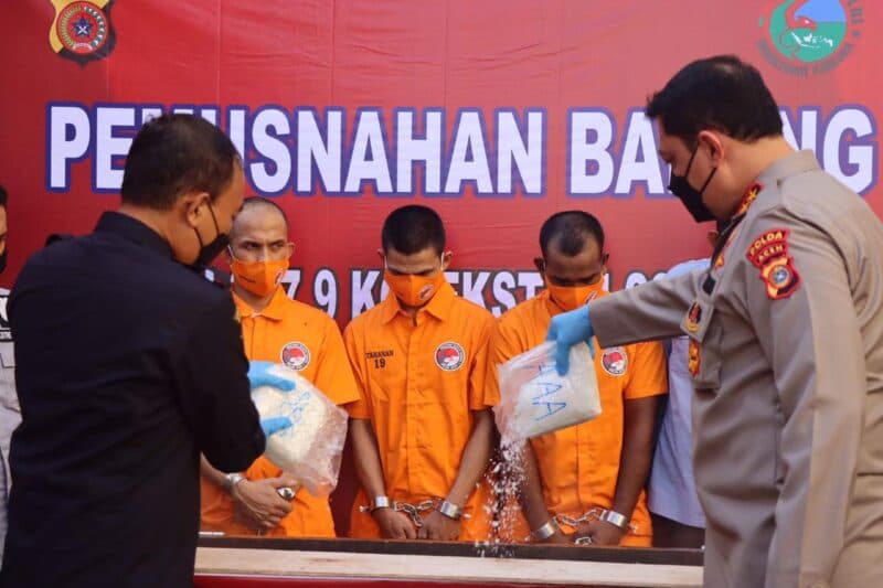 Selama Dua Bulan, Polisi Ungkap Penyelundupan 357 Kilo Sabu di Aceh