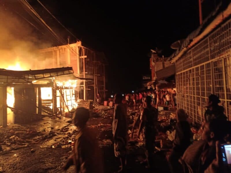 Jelang Sahur, Empat Ruko di Bener Meriah Hangus Terbakar